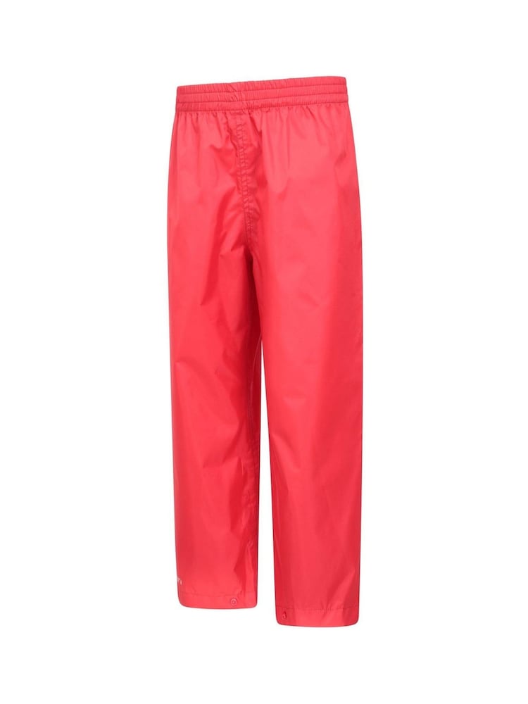 Mountain Warehouse Red Pakka Waterproof Over Trousers - Kids - Image 2 of 2 Mountain Warehouse Red Pakka Waterproof Over Trousers - Kids - Image 2 of 2
