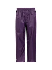 Mountain Warehouse Purple Pakka Waterproof Over Trousers - Kids - Image 1 of 2