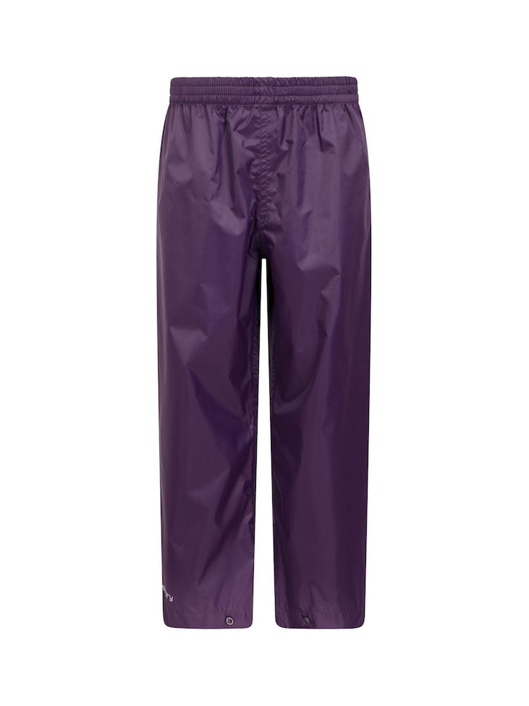 Mountain Warehouse Purple Pakka Waterproof Over Trousers - Kids - Image 1 of 2