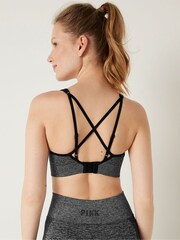 Victoria's Secret PINK Pure Black PINK Active Seamless Air Medium Impact Sports Bra - Image 2 of 4