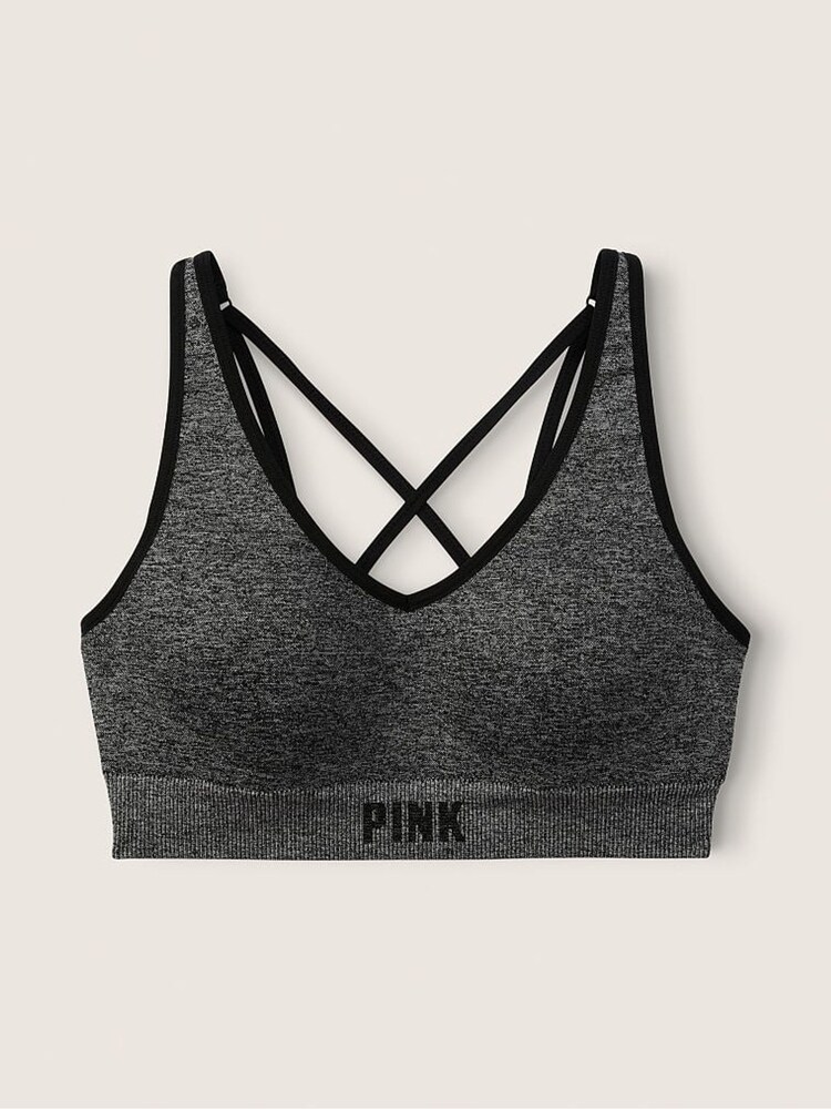 Victoria's Secret PINK Pure Black PINK Active Seamless Air Medium Impact Sports Bra - Image 4 of 4