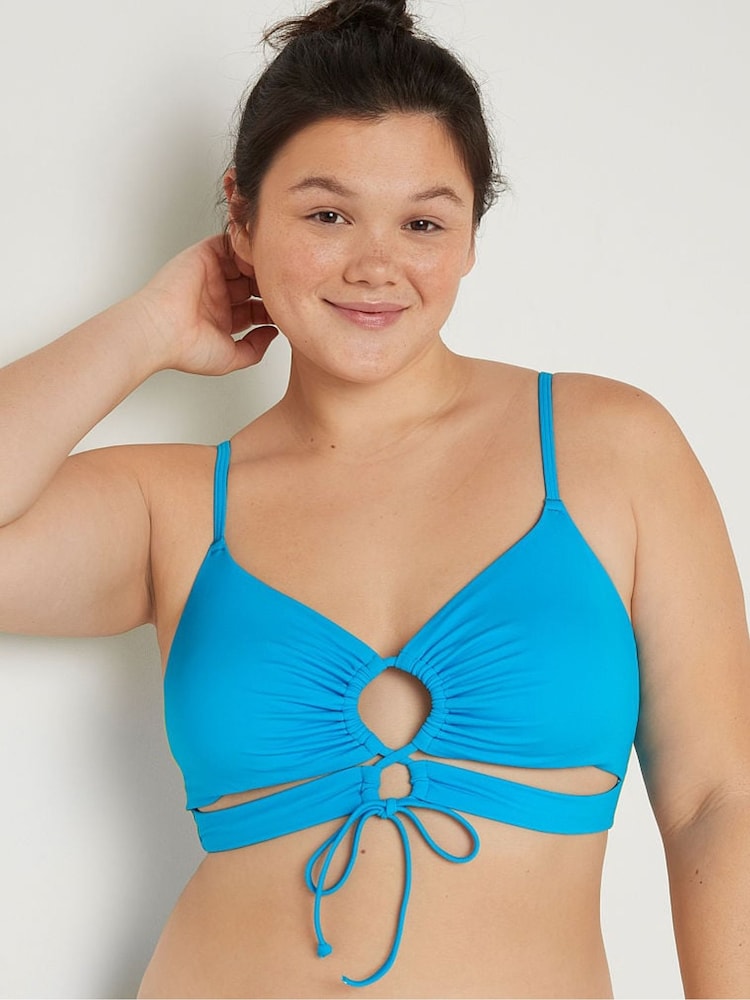 Victoria's Secret PINK Bright Marine Blue Cutout Bikini Top - Image 1 of 4 Victoria's Secret PINK Bright Marine Blue Cutout Bikini Top - Image 1 of 4