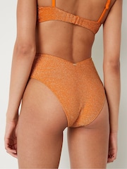Victoria's Secret PINK Tangelo Orange Brazilian Shimmer High Waist Cheeky Bikini Bottom - Image 2 of 5