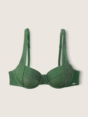 Victoria's Secret PINK Forest Pine Green Push Up Shimmer Bikini Top - Image 3 of 4