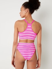 Victoria's Secret PINK Atomic Pink Stripe Seamless Racerback Bra - Image 2 of 4