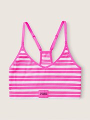 Victoria's Secret PINK Atomic Pink Stripe Seamless Racerback Bra - Image 3 of 4