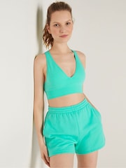 Victoria's Secret PINK Teal Ice Green Seamless Plunge Bralette - Image 1 of 1