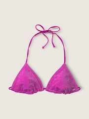 Victoria's Secret PINK Dahlia Magenta Pink Triangle Shimmer Bikini Top - Image 3 of 4