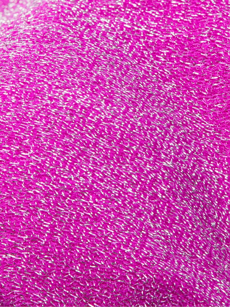 Victoria's Secret PINK Dahlia Magenta Pink Triangle Shimmer Bikini Top - Image 4 of 4