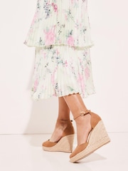 Lipsy Tan Brown Regular Fit Closed Toe Espadrille Wedge Sandal - Image 1 of 3