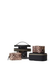 Victoria's Secret Luxe Leopard Brown 4 in 1 Makeup Bag - Image 1 of 2