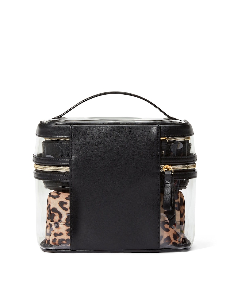 Victoria's Secret Luxe Leopard Brown 4 in 1 Makeup Bag - Image 3 of 3 Victoria's Secret Luxe Leopard Brown 4 in 1 Makeup Bag - Image 3 of 3