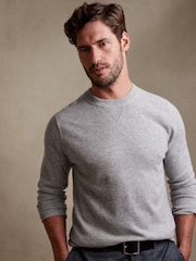 Banana Republic Grey Sarno Pure Cashmere Crew Neck Jumper - Image 1 of 1