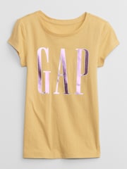 Gap Yellow Metallic Logo Short Sleeve T-Shirt - Image 1 of 1