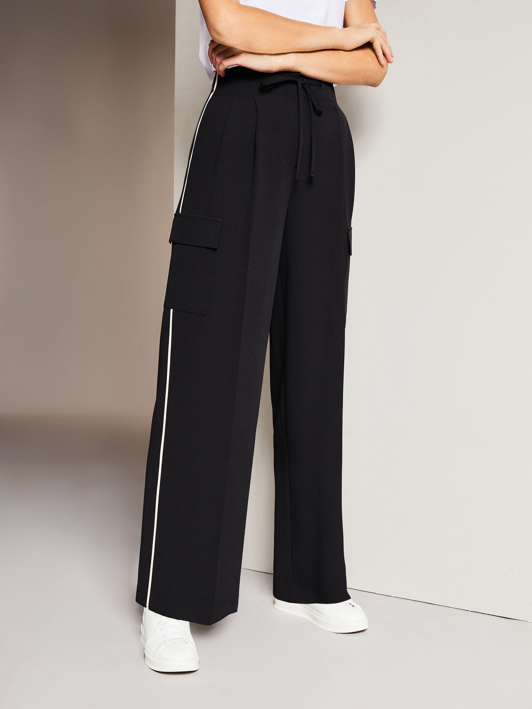 Buy Lipsy Black Wide Leg Pocket Detail Jogger from Next Luxembourg