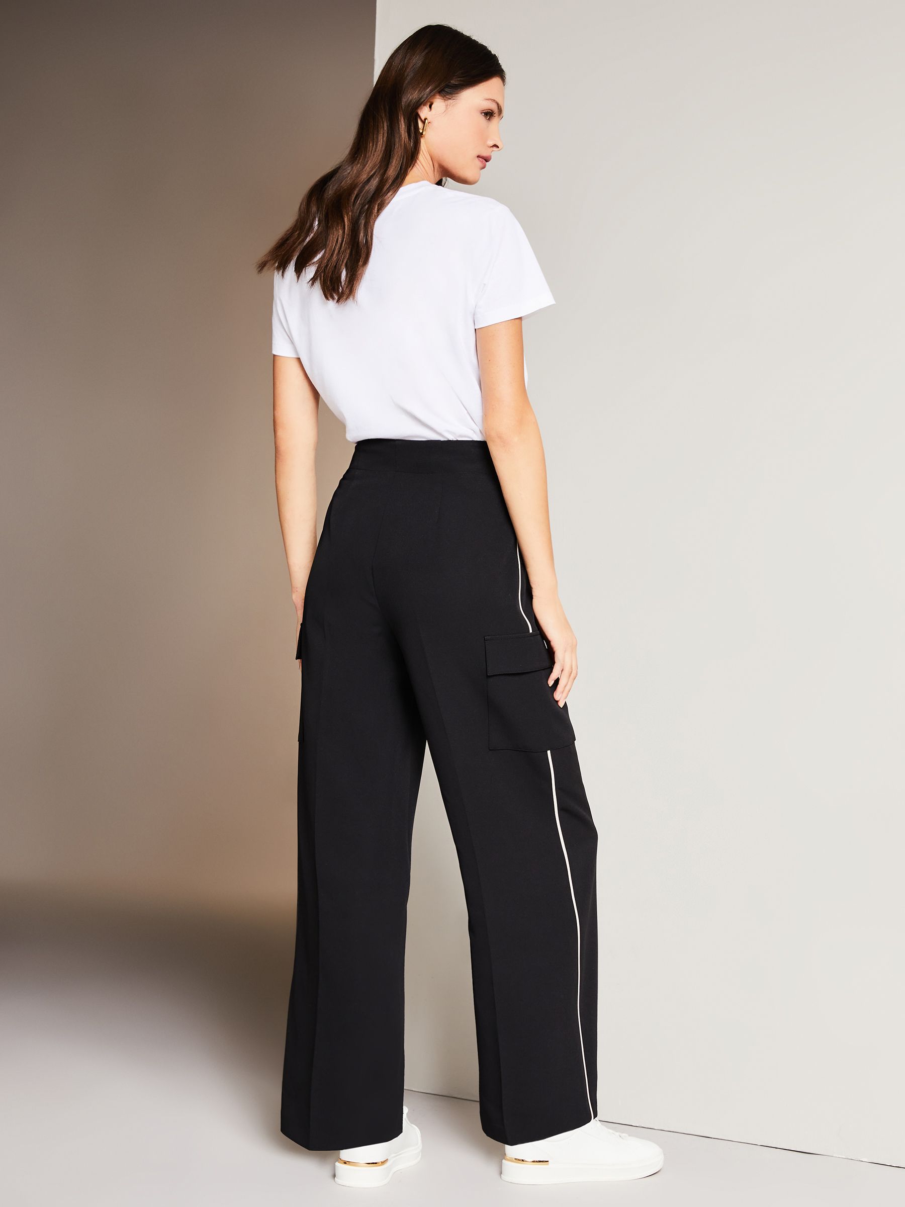 Buy Lipsy Black Wide Leg Pocket Detail Jogger from Next Luxembourg