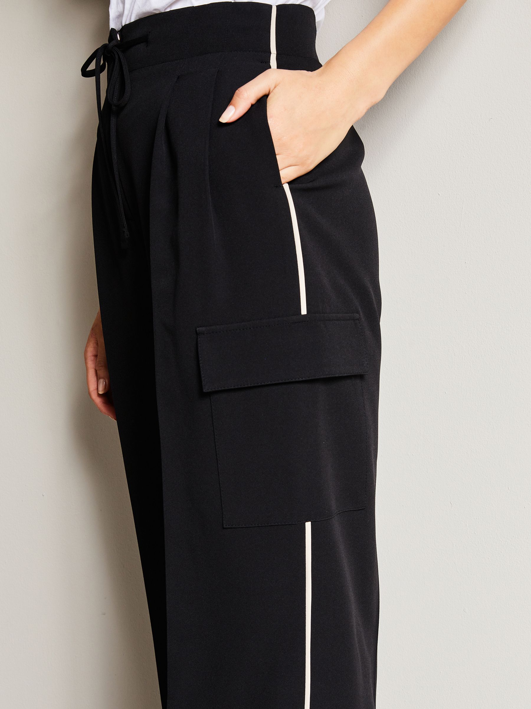 Buy Lipsy Black Wide Leg Pocket Detail Jogger from Next Luxembourg