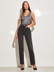 Lipsy Grey V Neck Cami Vest Top - Image 3 of 4