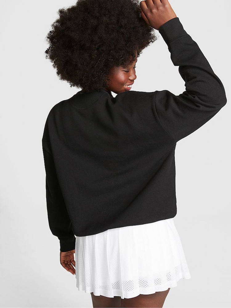 Victoria's Secret PINK Pure Black Fleece Sweatshirt - Image 2 of 3