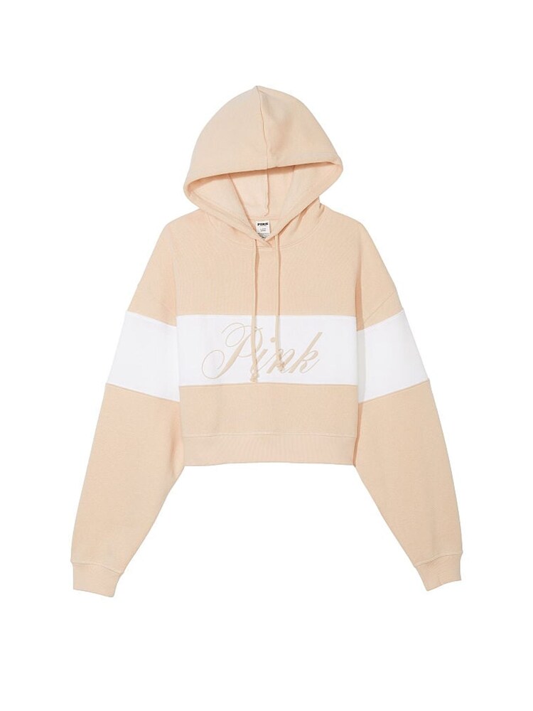 Victoria's Secret PINK Canvas Cream Fleece Hoodie - Image 3 of 3