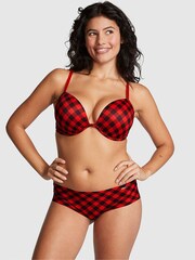Victoria's Secret PINK Red Pepper Tartan Super Push Up Bra - Image 3 of 4