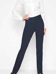 Long Tall Sally Blue Bi-Stretch Straight Leg Trouser - Image 1 of 4