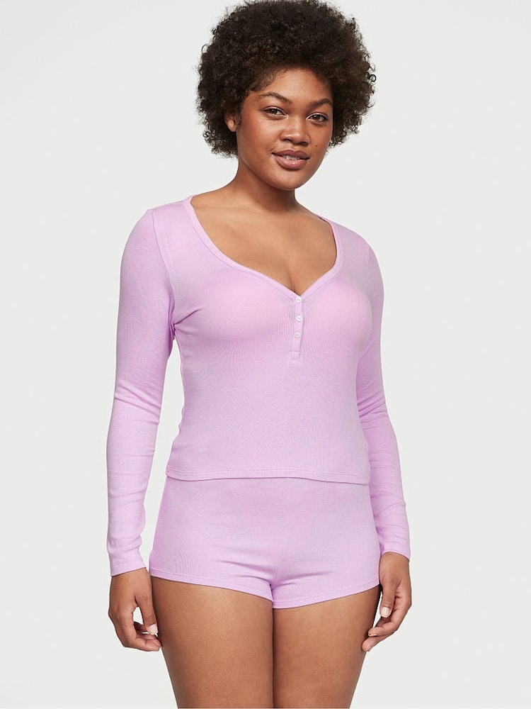 Victoria's Secret Violet Sugar Purple Modal Short Pyjamas - Image 1 of 3