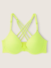 Victoria's Secret PINK Nero Yellow Push Up Front Fastening T-Shirt Bra - Image 3 of 4