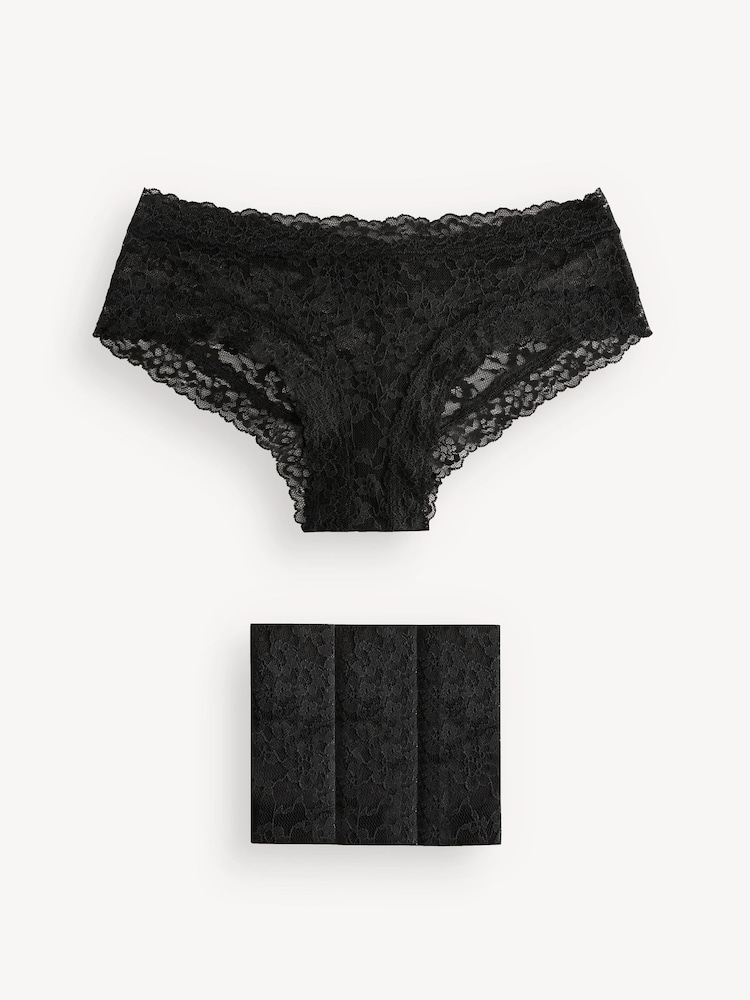Victoria's Secret Black Cheeky 4 Pack Knickers - Image 1 of 5