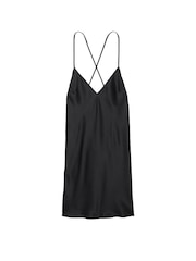 Victoria's Secret Black Satin Open Back Slip - Image 3 of 3