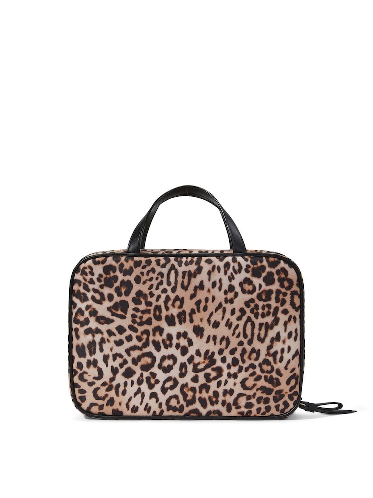Victoria's Secret Black Leopard Jetsetter Hanging Makeup Bag - Image 2 of 4
