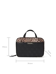 Victoria's Secret Black Leopard Jetsetter Hanging Makeup Bag - Image 4 of 4