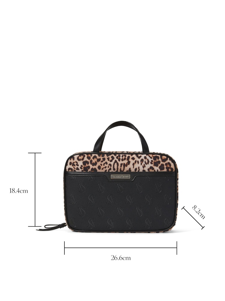 Victoria's Secret Black Leopard Jetsetter Hanging Makeup Bag - Image 4 of 4 Victoria's Secret Black Leopard Jetsetter Hanging Makeup Bag - Image 4 of 4