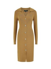 Mela Brown Knitted Shirt Dress - Image 5 of 5