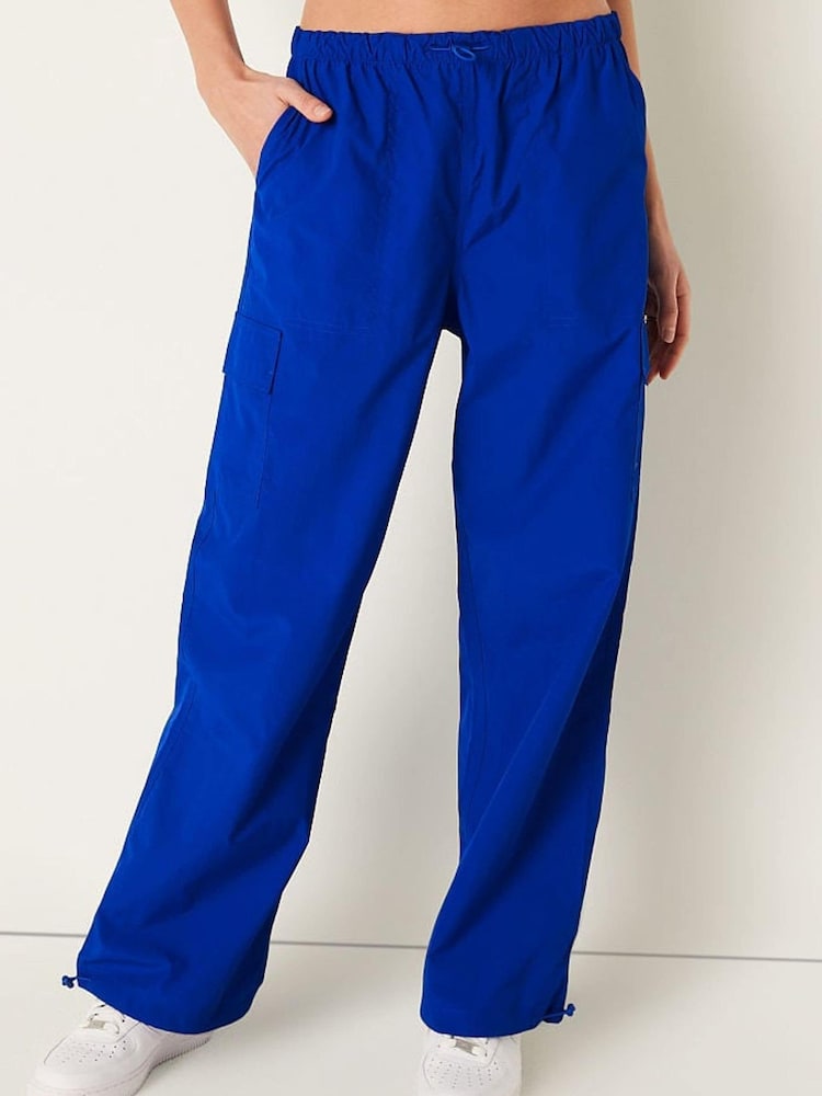 Victoria's Secret PINK Blue Oar Parachute Trousers - Image 1 of 4 Victoria's Secret PINK Blue Oar Parachute Trousers - Image 1 of 4