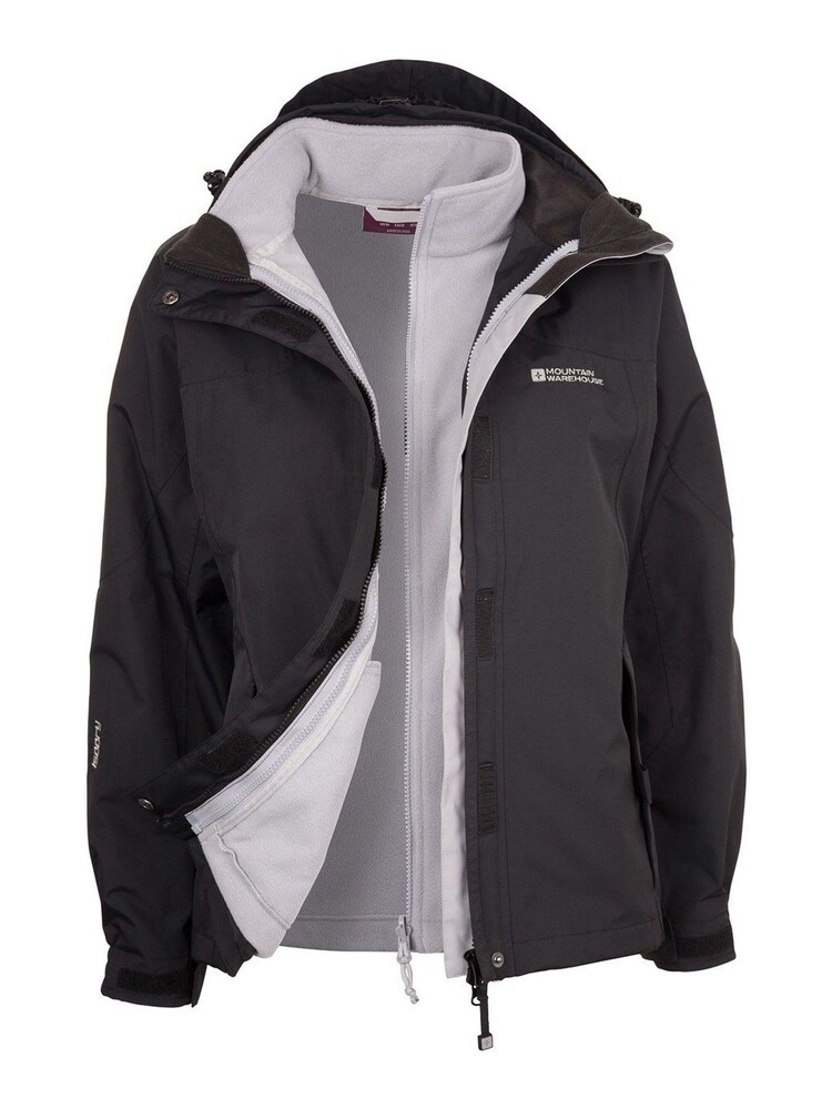 Mountain Warehouse Black Storm 3 in 1 Waterproof Jacket - Image 1 of 3