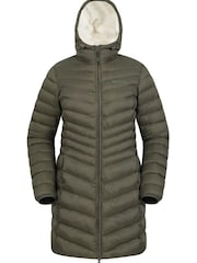 Mountain Warehouse Green Florence Faux Fur Lined Padded Jacket - Womens - Image 1 of 4
