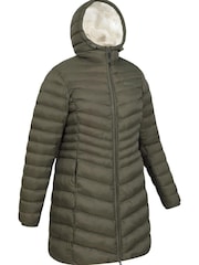 Mountain Warehouse Green Florence Faux Fur Lined Padded Jacket - Womens - Image 2 of 4