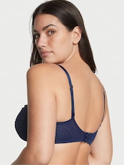 Victoria's Secret Ensign Blue Unlined Balcony Broderie Scalloped Trim Bra - Image 2 of 4