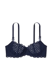 Victoria's Secret Ensign Blue Unlined Balcony Broderie Scalloped Trim Bra - Image 4 of 4