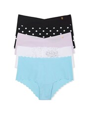 Victoria's Secret Black/Purple/White/Blue Cheeky 5 Pack Knickers - Image 1 of 3