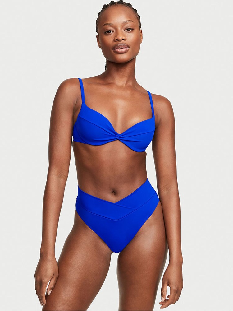 Victoria's Secret Blue Oar Push Up Swim Bikini Top - Image 1 of 1 Victoria's Secret Blue Oar Push Up Swim Bikini Top - Image 1 of 1