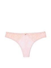 Victoria's Secret Purest Pink Stripe Thong Knickers - Image 3 of 3