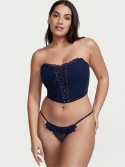 Victoria's Secret Ensign Navy Blue Bikini Broderie Knickers - Image 1 of 4