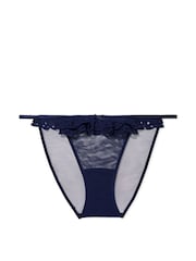 Victoria's Secret Ensign Navy Blue Bikini Broderie Knickers - Image 4 of 4