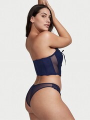 Victoria's Secret Ensign Navy Blue Brazilian Broderie Knickers - Image 2 of 3