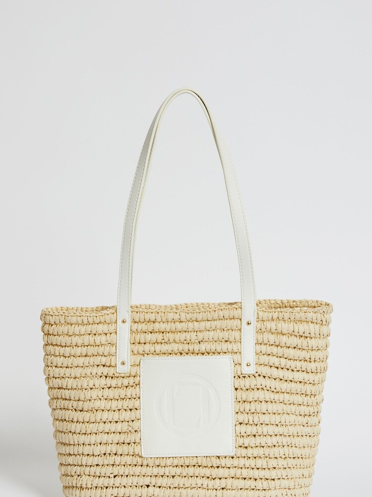 Loewe Medium Basket Loewe Straw Bag White LOEWE RAFFIA MEDIUM