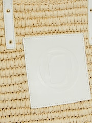 Lipsy White Raffia Straw Beach Tote Bag - Image 5 of 5