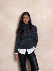 Banana Republic Black Black Faux Leather Trousers - Image 3 of 5