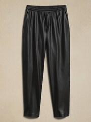 Banana Republic Black Black Faux Leather Trousers - Image 5 of 5